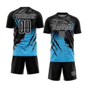 Camiseta de Fútbol Negra Personalizada con Nombre de Equipo, Camiseta de Fútbol, Camiseta Deportiva para Hombre, Uniforme Deportivo - Product Image 4