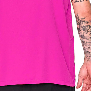 เสื้อกั๊กซิปข้างสีชมพูไม่มีแขนพร้อมกระเป๋า ผ้าโพลีเอสเตอร์ระบายอากาศได้ดีและทนทานสำหรับผู้ชาย - Product Image 6
