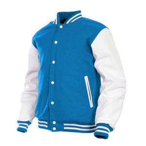 OEM Custom Embroidered Mens Wool Varsity <b>Jacket</b> with <b>Leather</b> Sleeves <b>Jacket</b> New Condition Breathable <b>Jacket</b> for man - Product Image 3
