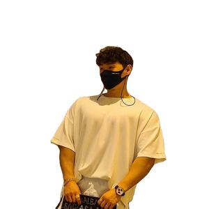 220gsm poliéster/Tela de lona de algodón de alta calidad antiarrugas transpirable de gran tamaño Casual hombres camiseta personalizable - Product Image 1