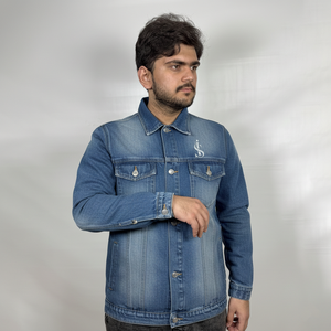 Casual Lightweight Denim Jackets <b>Stand</b> Collar Stylish Winter Breathable Pocket Plus Size Autumn Cheap Price Denim Jacket for man - Product Image 4