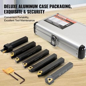 Utensili per tornio in carburo superresistente 40CR da 1/2 pollice, indicizzabili, set da 7 pezzi, inserti per tornitura metalli - Product Image 3