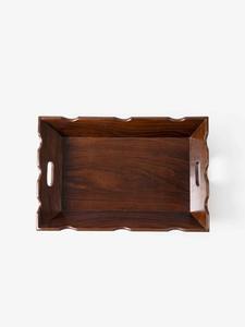 Plateau de service en bois moderne pour le thé, le café, les aliments, léger, multifonctionnel, pour la cuisine, la maison, le petit-déjeuner, les collations, les repas - Product Image 4