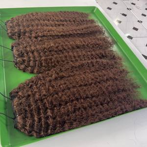 Extensiones de cabello de tejido rizado birmano de color natural, paquetes de cabello humano rizado birmano dibujado Doble - Product Image 2