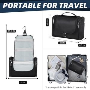 Grande trousse de toilette résistante à l'eau, sac de voyage suspendu pour hommes et femmes, pour maquillage, cosmétiques, rasage - Product Image 1