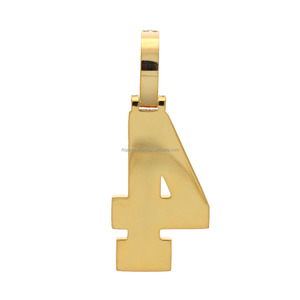 Colgante Personalizado con Letra del Alfabeto, Corte Diamante VVS1, Plata de Ley 925, Colgantes de Lujo Estilo Hip Hop, Chapado en Oro - Product Image 4