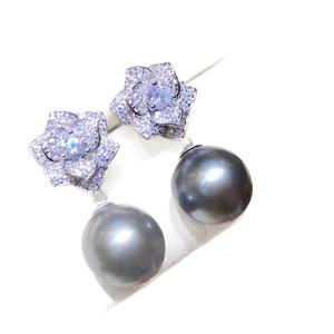 Boucles d'oreilles polyvalentes haut de gamme en argent 925, perle naturelle blanche australienne exquise, 11-10 mm, ronde, style pendentif fin et robuste - Product Image 5