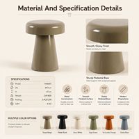 Table d'appoint ronde en métal couleur personnalisée, style champignon, pour canapé, chambre, salon, hôtellerie et acheteurs en gros