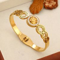 Bracelet tendance en acier inoxydable avec motif infini et cristaux pavés, cadeau minimaliste élégant