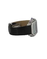 Montre pour homme de haute qualité, mouvement à quartz, en acier inoxydable, avec diamants taillés en carré, style classique, antique, simple et élégant, étanche 10 bars