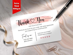 Cartes de remerciement personnalisées les plus vendues pour entreprises, impression pour inserts d'emballage et campagnes promotionnelles, disponibles à la vente - Product Image 6