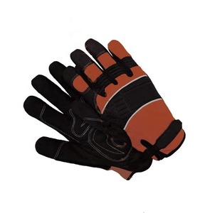 ถุงมือช่างหนังสังเคราะห์พร้อมถุงมือป้องกันแรงกระแทกฝ่ามือและถุงมือไฟฟ้าแบบบุนวม - Product Image 4