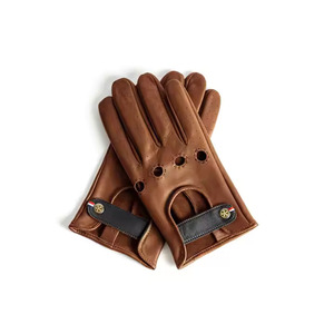 Gants en cuir longs jusqu'au poignet, respirants, non doublés, style uni, usage quotidien, printemps automne, décontractés, rétro - Product Image 2