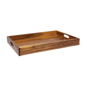 Bandeja Rectangular de Madera Maciza con Acabado Natural, Diseño Moderno, Plato Decorativo para Mesa, Artesanías de Madera, Cajas de Madera y Decoración de Pared - Product Image 2