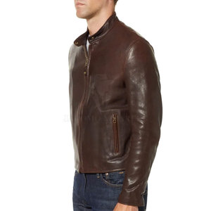 Veste d'hiver en cuir véritable de haute qualité pour hommes, offrant confort, chaleur et un attrait intemporel. - Product Image 3