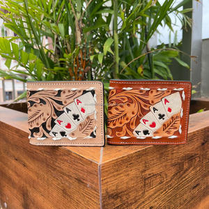 กระเป๋าสตางค์แบบพับสองทบความจุขนาดใหญ่สำหรับผู้ชายกระเป๋าสตางค์หนังแท้ขนาดเล็กมีบัตรประจำตัวสำหรับใส่ธนบัตร - Product Image 4