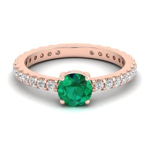 Anillo de Diamantes REYES Timeless de Oro Sólido de 14K con Certificado IGI, Precio al por Mayor, Gema de Esmeralda de 0.84 Quilates, Joyería Fina para Mujer - Product Image 5