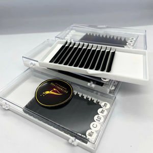 Extensiones de Pestañas de Volumen de Marca Privada, Pestañas de Cabello Sintético de Cachemira, 0.03 0.05 0.07, Naturales, Largas y Suaves, Caja OEM de PBT - Product Image 1