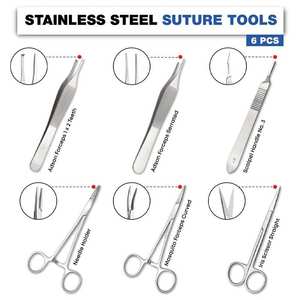 Kit de Herramientas de Sutura Médica para Estudiantes de Disección Dentavex Corporation DC-S-9 - Almohadilla de Silicona Duradera para Sutura en Cirugía General - Product Image 3