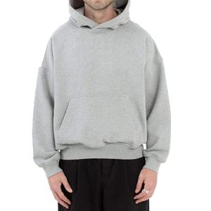 500GSM 600GSM Hommes Surdimensionné Épais Coton Lourd Cropped Boxy Blank Hoodie 2026 - Product Image 1