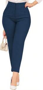 Pantalons pour femmes, taille haute, extensibles, tendance, skinny, pour le travail, décontractés, style crayon, avec poches - Product Image 4