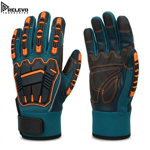 Guantes Industriales Premium al por Mayor, Color Azul Turquesa y Naranja, Antivibración, Protección Contra Impactos de Alta Resistencia, OEM/ODM - Product Image 1