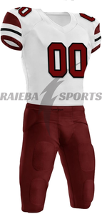 Uniforme de Fútbol Americano Sublimado de Diseño Personalizado, Calidad Premium, 100% Poliéster, Transpirable, Absorbente de Humedad, Elástico en Cuatro Direcciones - Product Image 3