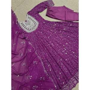 Hermoso vestido de diseñador Anarkali con vestidos de noche Dupatta para fiestas - Product Image 4
