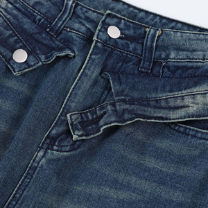 Nuevos Jeans de Mezclilla para Hombre al por Mayor, Estilo Vintage, Sin Rasgaduras, Ajustados, Lavados, Elásticos, con Parches, Sólidos, para Hombre Joven - Product Image 6
