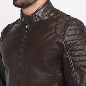 Chaqueta de Cuero Ecológica y Transpirable para Hombre, con Cierre Frontal de Cremallera, para Invierno, Colores y Logotipo Personalizables - Product Image 6