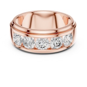 แหวนเพชรทรงกลมแบบ Eternity Band สุดฮิต ดีไซน์ทันสมัย เพชรเลี้ยงในห้องปฏิบัติการ รับรองโดย IGI ทองคำแท้ 14K สำหรับงานแต่งงาน งานหมั้น สั่งทำได้ - Product Image 5