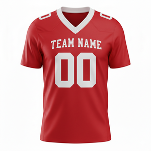 Maillots de football personnalisés pour adultes, manches courtes, maille respirante, séchage rapide, antibactériens, option grande taille, devant - Product Image 5