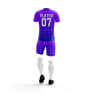 Wholesale Custom Printed Adult's Club <b>Soccer</b> Jersey Shorts Set 100% Polyester Breathable Moisture Wicking OEM Football Uniforms - Product Image 6