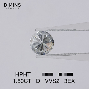 Bijoux D'vins : Diamant de laboratoire CVD taille brillant 1,5 carat, couleur D, HPHT, excellent rapport qualité-prix, cadeau de Noël - Product Image 5