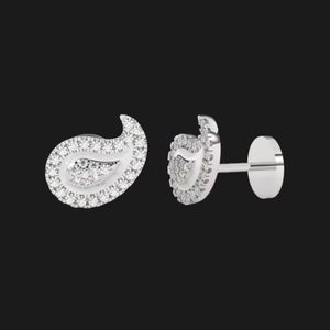 Luxury 925 Silver Rhodium Plated <b>Emerald</b> Cut Moissanite Paisley <b>Stud</b> <b>Earrings</b> Sparkling Elegant Everyday Gift for Women Classic - Product Image 4