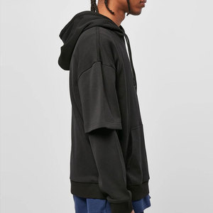 Sweat-shirts à capuche vintage pour hommes en gros, double couche, manches longues, coupe oversize, effet délavé, fabricant OEM de mode - Product Image 5