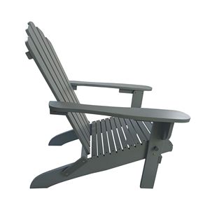 Sedia Adirondack Pieghevole in Legno Grigio per Esterni o Interni - Product Image 4