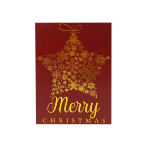 Carte de vœux étoile de Noël en papier estampé or, design élégant et créatif - Product Image 1