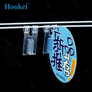 Estante de alambre doble Portaetiquetas Gancho de exhibición Portaetiquetas de precio Tira de datos para estantes de supermercado - Product Image 2