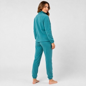 Ensemble de survêtement en polaire pour femme, sweat à capuche et pantalon élégants en polaire avec logo personnalisé, prix de gros, survêtement pour femme de marque personnalisée - Product Image 3
