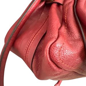 <b>Red</b> Genuine Leather Sling Bag Cowhide Shoulder <b>Purse</b> Zipper Crossbody Handbag for Travel Casual Use - Product Image 4