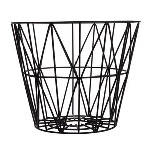 Corbeille à fruits géométrique nordique en fil métallique, panier de rangement creux en fer noir, présentoir de comptoir de cuisine pour pain et snacks, pièce maîtresse - Product Image 3