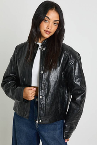 Blouson de moto en polyester pour femme, collection Printemps 2026, noir et marron, grandes tailles, style pakistanais, tricoté, pour l'hiver - Product Image 3