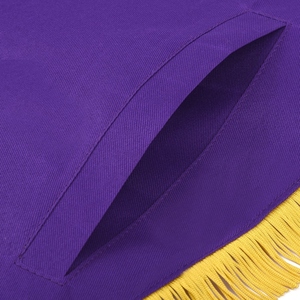Delantal de la Corporación de los Maestres de la Francmasonería Royal & Select - Borlas con Flecos de Hilo Dorado y Emblema Bordado, Insignia Masónica - Product Image 5