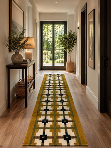 Handmade Kilim Wool Jute Stair <b>Runner</b> <b>Rug</b> Geometric Farmhouse Boho Hallway Stair Carpet Entryway Custom Size Floor Covering - Product Image 2