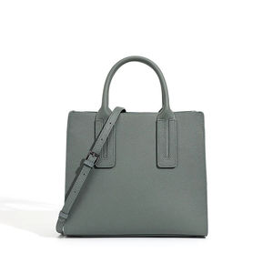 Sac fourre-tout en cuir véritable noir, grainé, avec fermeture éclair, sac à main à bandoulière, grande capacité pour les voyages quotidiens et le shopping - Product Image 3