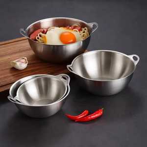 Nesting Stainless Steel Mixing Bowls <b>Set</b> Durable Metal Kitchen Basin for <b>Baking</b> Cooking Food Prep Space Saving Salad Bowl <b>Set</b> - Product Image 4