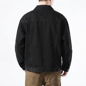 <b>Men</b> <b>Denim</b> <b>Jacket</b> Classic Button Front Trucker Coat with Durable Cotton Fabric Chest Pockets Long Sleeves Casual <b>Denim</b> <b>jacket</b> - Product Image 2