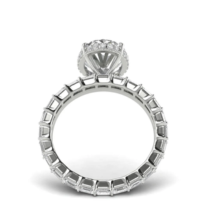 แหวนหมั้นเพชรทองคำ 14K สำหรับผู้หญิง แบรนด์ AJRETAIL พร้อมใบรับรอง - Product Image 3