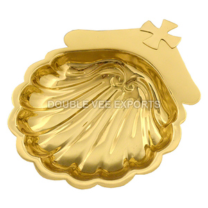 Coquillages de baptême |   Coquille de baptême en laiton pour cérémonie de baptême - DOUBLE VEE EXPORTS - Product Image 2
